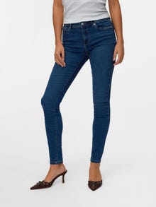 Vero Moda VMTANYA Mid rise Skinny fit Jeans -Dark Blue Denim - 10333064