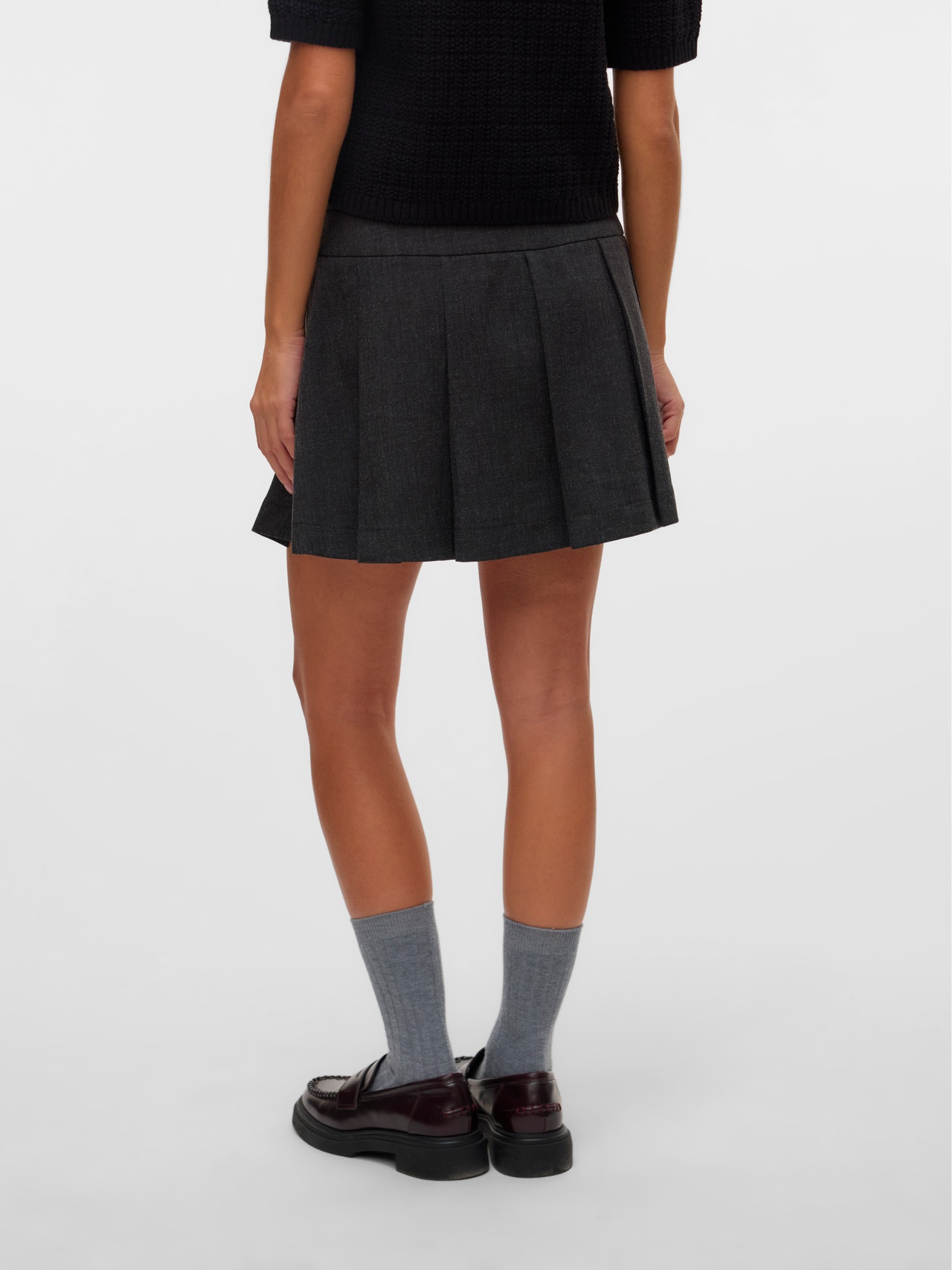 Vero Moda VMBESTIE High waist Mini-rok -Dark Grey Melange - 10333373