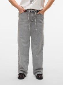 Vero Moda VMCTESSA High rise Wide Leg Fit Jeans -Light Grey Denim - 10333430