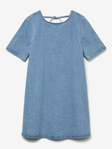 Vero Moda VMPEYTON Kort kjole -Light Blue Denim - 10333657