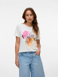 Vero Moda VMDIFACEY T-shirt -Snow White - 10333772