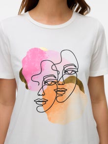 Vero Moda VMDIFACEY T-shirt -Snow White - 10333772