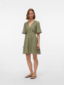 Vero Moda VMMELANEY Trumpa suknelė -Laurel Wreath - 10333785