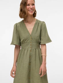 Vero Moda VMMELANEY Trumpa suknelė -Laurel Wreath - 10333785