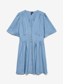 Vero Moda VMMELANEY Krótka sukienka -Chambray Blue - 10333785