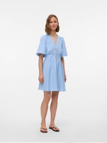Vero Moda VMMELANEY Trumpa suknelė -Chambray Blue - 10333785