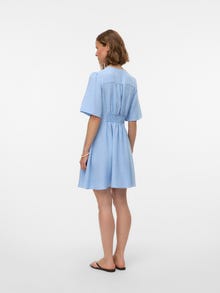 Vero Moda VMMELANEY Trumpa suknelė -Chambray Blue - 10333785
