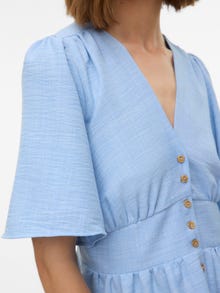 Vero Moda VMMELANEY Trumpa suknelė -Chambray Blue - 10333785