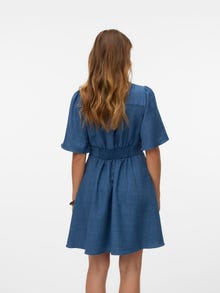 Vero Moda VMMELANEY Trumpa suknelė -Dark Denim - 10333785