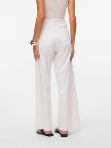 Vero Moda VMLARONE Hohe Taille Weiter Beinschnitt Jeans -Snow White - 10333818
