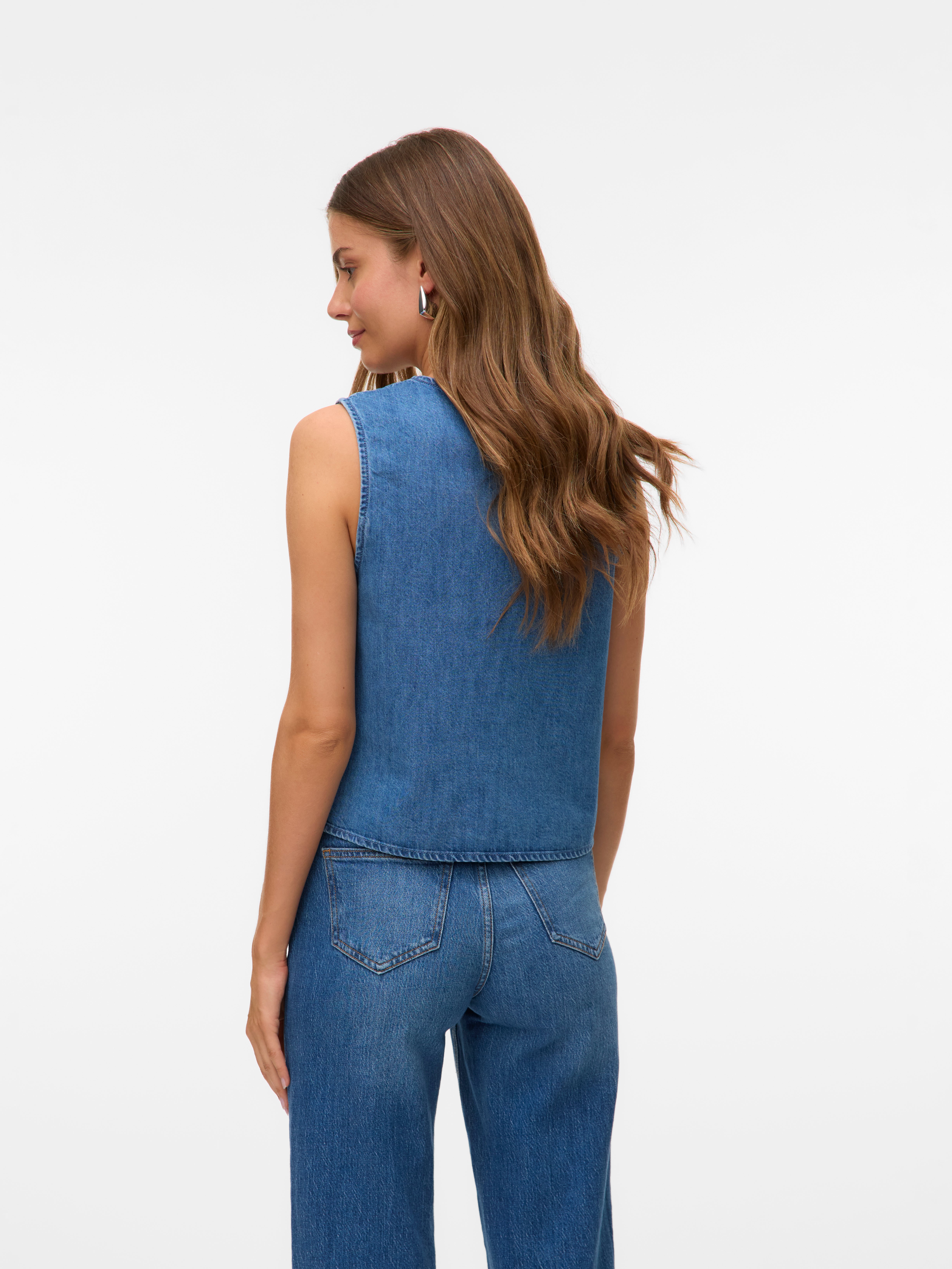VMSOFIA Jeansweste Mittelblau Vero Moda®