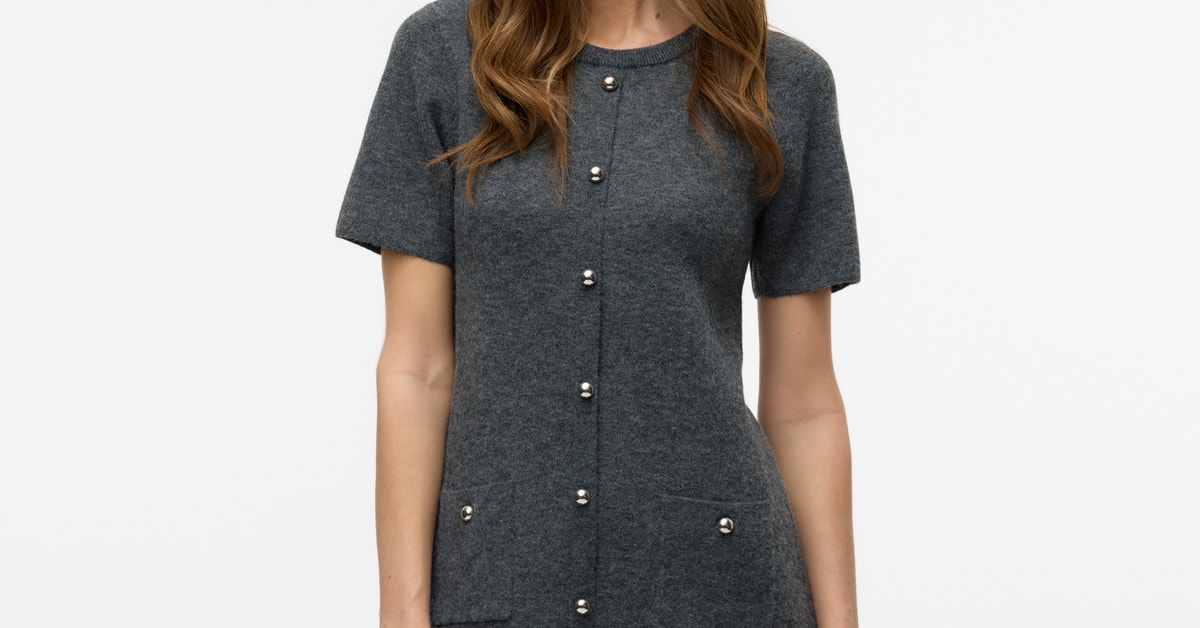 Vero Moda damstickad klänning VMJOHANNA - Tawny Port main image 1