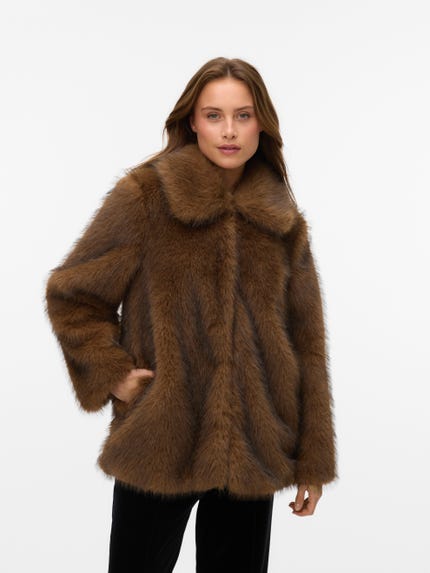 Ecru BEAUMONT Faux fur jas REVERSIBLE FAUX FUR COAT Ecru BEAUMONT Faux fur jas REVERSIBLE FAUX FUR COAT