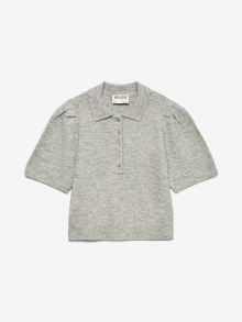 Vero Moda AWTASSA Knit Polo-Shirt -Medium Grey Melange - 10333995