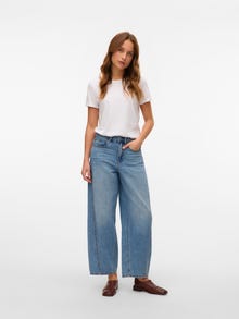 Vero Moda VMZELDA Taille haute Coupe barrel Jeans -Medium Blue Denim - 10334101