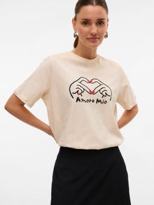 Vero Moda VMVALERIE T-Shirt -Birch - 10334226