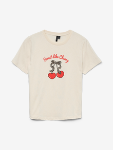 Vero Moda VMVANESSA T-shirts -Birch - 10334232