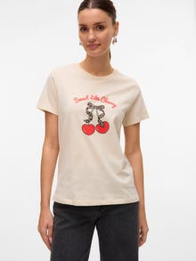 Vero Moda VMVANESSA T-shirts -Birch - 10334232