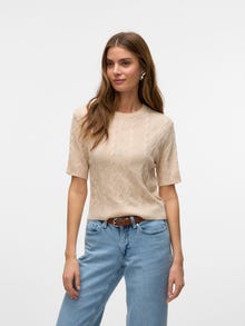 Vero Moda VMANNIKA Knit top -Natural Melange - 10334340