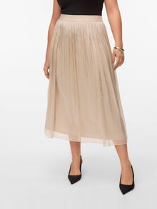 Vero Moda VMCVIPS Średnia talia Długa spódnica -Pumice Stone - 10334370