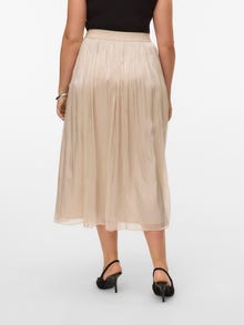 Vero Moda VMCVIPS Średnia talia Długa spódnica -Pumice Stone - 10334370