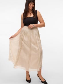 Vero Moda VMCVIPS Średnia talia Długa spódnica -Pumice Stone - 10334370