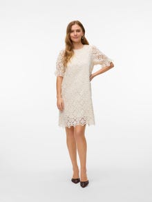Vero Moda VMDINNA Short dress -Antique White - 10334468