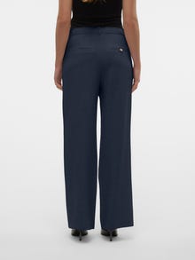 Vero Moda VMCASSIDY Średnia talia Spodnie -Navy Blazer - 10334507