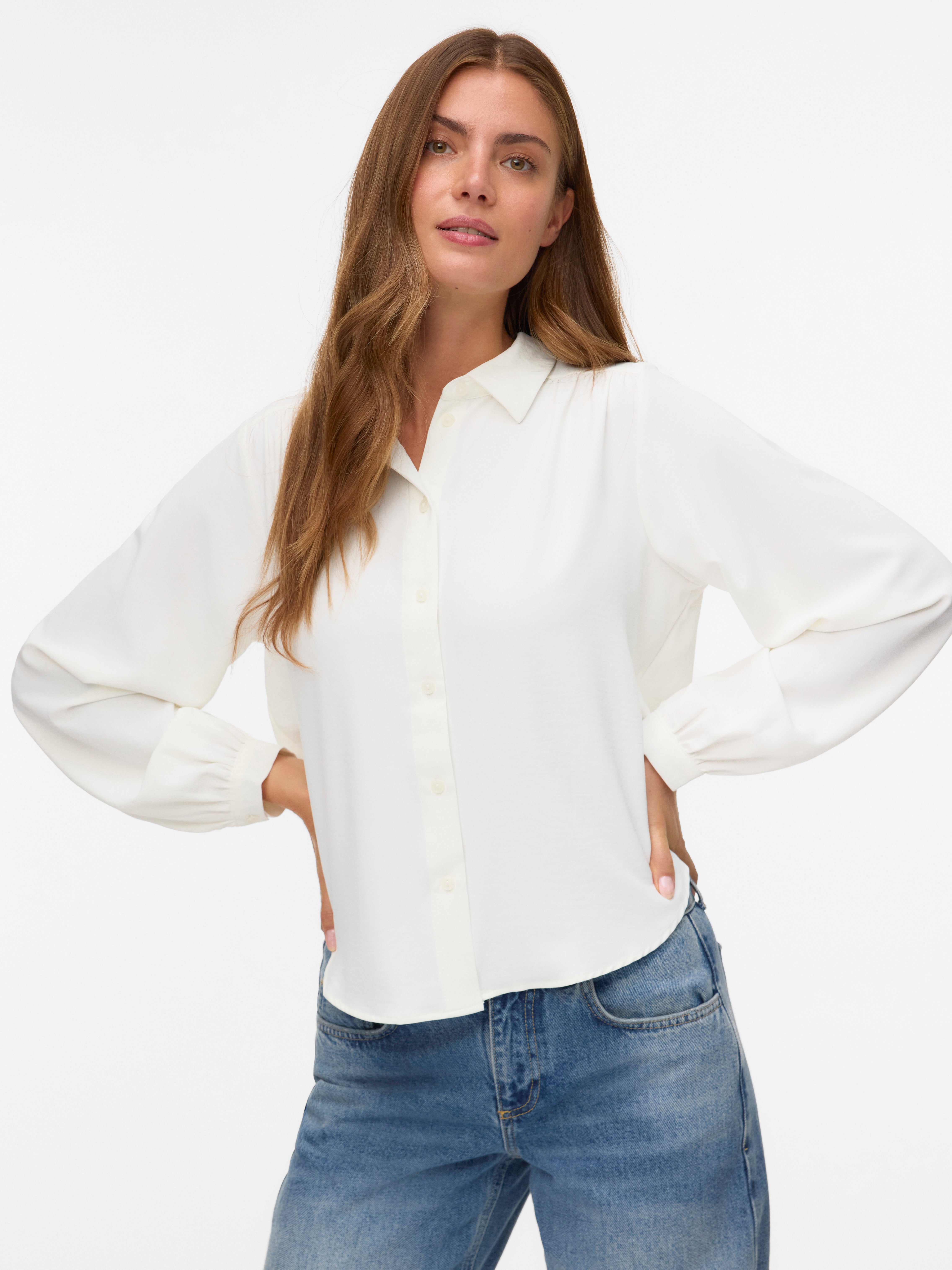 ヴェロモーダ Vero Moda 【 Maria Long Sleeve Shirt Women 】 レディース Women's Shirts | Denim, Checked, Floral & More | VERO MODA