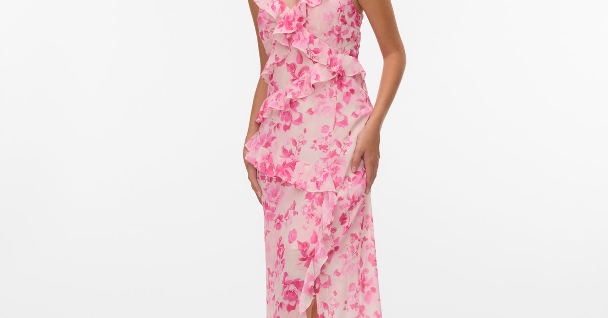 VMAMINA Robe longue Rose clair Vero Moda® - Main Image