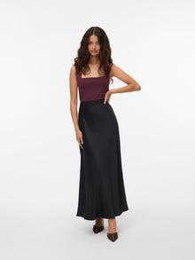 Vero Moda VMMERLE Mid waist Lange rok -Black - 10334592