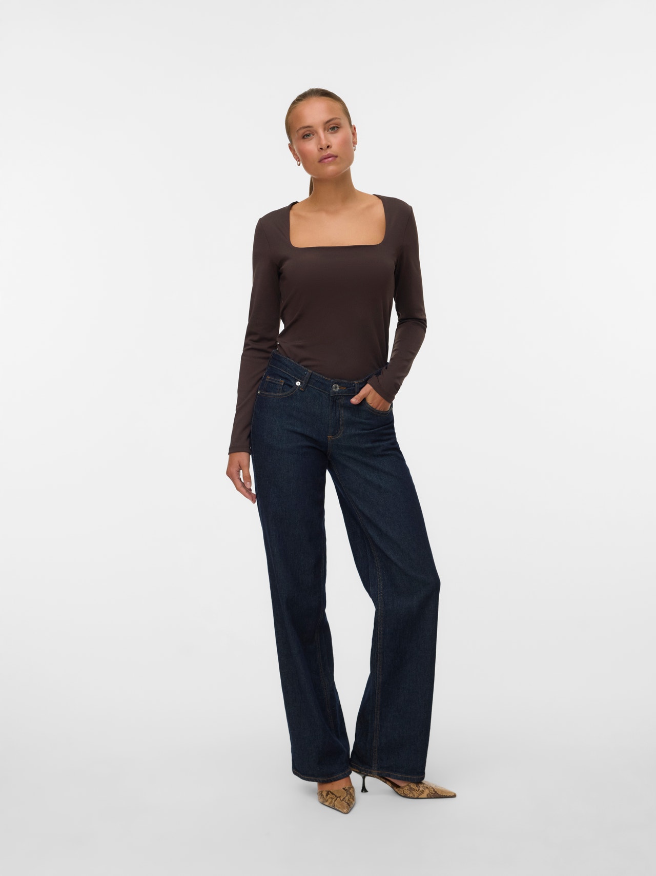 VERO MODA VMMILLION SL Square TOP 2-weg JRS NOOS, zwart, XL VERO MODA VMMILLION SL Square TOP 2-weg JRS NOOS, zwart, XL