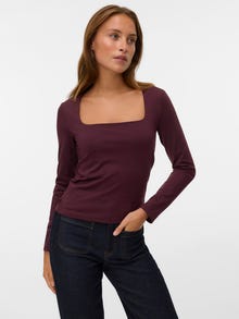 Vero Moda VMMILLION Top -Tawny Port - 10334613
