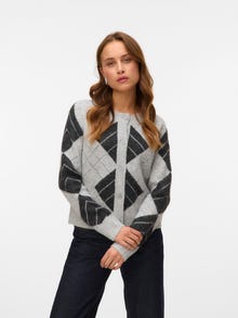 Vero Moda VMDAE Stickad kofta -Light Grey Melange - 10334877