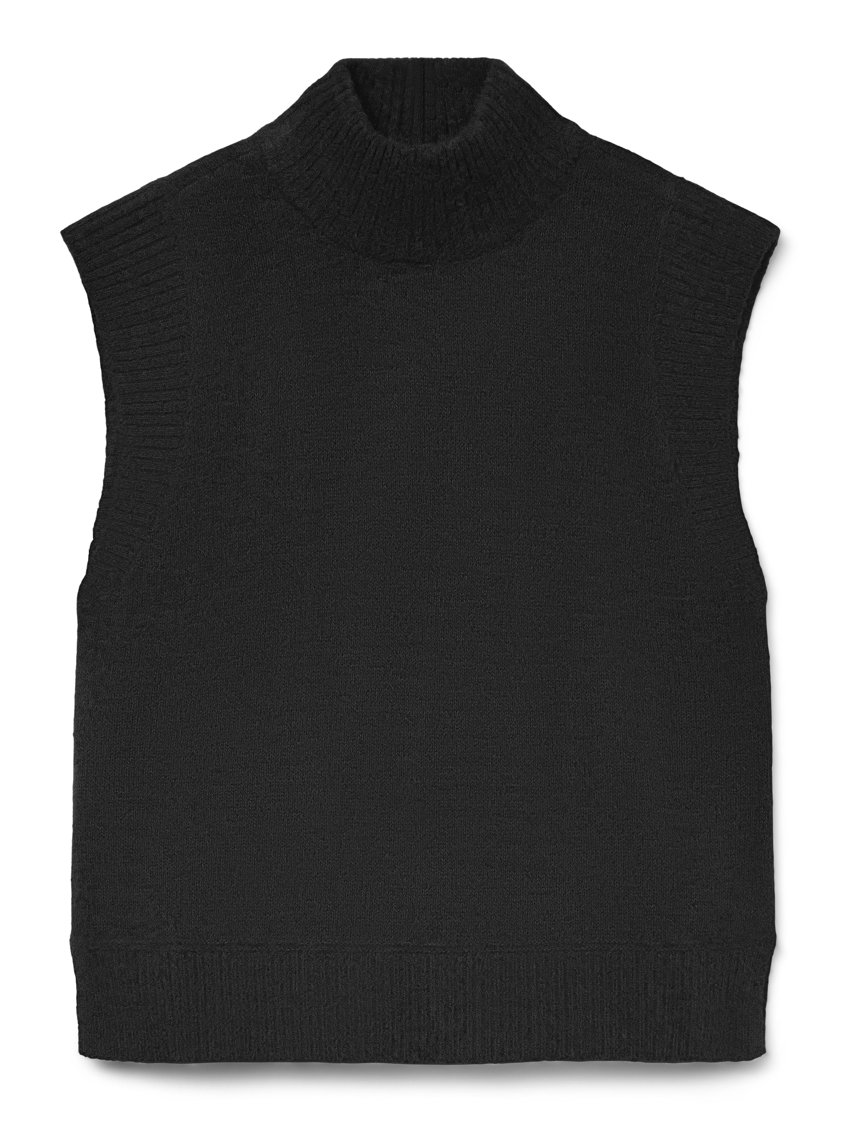 VMWOW Knitted vest | Black | Vero Moda® VMWOW Knitted vest | Black | Vero Moda®