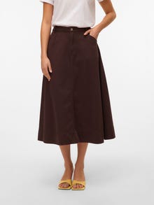 Vero Moda VMFILIA High waist Midi-rok -Chocolate Torte - 10335049