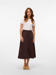 Vero Moda VMFILIA High waist Midi-rok -Chocolate Torte - 10335049