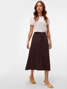 Vero Moda VMFILIA High waist Midi-rok -Chocolate Torte - 10335049