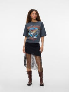 Vero Moda VMFREJA Medelhög midja Midikjol -Black - 10335196