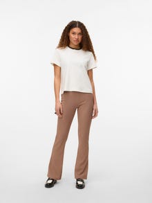 Vero Moda VMJOSIE Vita media Pantaloni -Taupe Gray - 10335197