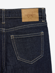 Vero Moda VMTESSA High rise Wide Leg Fit Jeans -Dark Blue Denim - 10335239