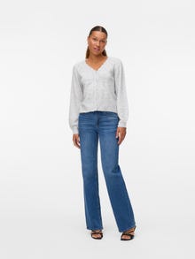 Vero Moda VMLYA Pleteni kardigan -Light Grey Melange - 10335263
