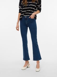 Vero Moda VMHELMA Mid rise Flared Fit Jeans -Medium Blue Denim - 10335344