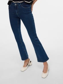 Vero Moda VMHELMA Mid rise Flared Fit Jeans -Medium Blue Denim - 10335344
