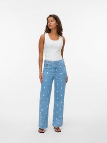 Vero Moda VMTESSA Hohe Taille Jeans -Light Blue Denim - 10335495