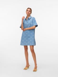 Vero Moda VMOCINA Krótka sukienka -Light Blue Denim - 10335511