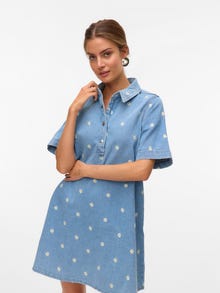 Vero Moda VMOCINA Krótka sukienka -Light Blue Denim - 10335511