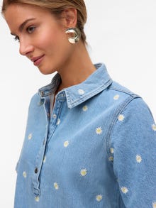 Vero Moda VMOCINA Krótka sukienka -Light Blue Denim - 10335511