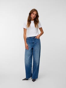 Vero Moda VMTAYLOR Taille moyenne Wide Leg Fit Jeans -Medium Blue Denim - 10335587