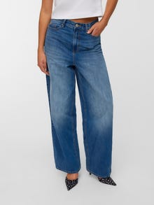 Vero Moda VMTAYLOR Taille moyenne Wide Leg Fit Jeans -Medium Blue Denim - 10335587